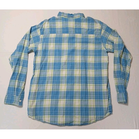 Columbia‎ Sportswear Company Men's Herringbone Cotton Plaid Long Sleeve Shirt LG - Picture 5 of 8